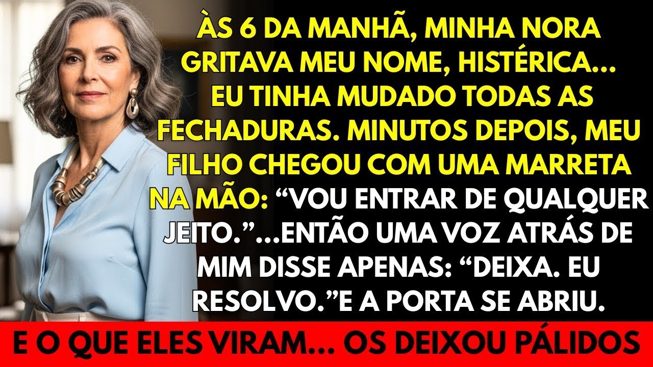 Meu filho e minha nora iam arrombar minha porta com uma marreta... mas quando abri, ficaram pálidos.