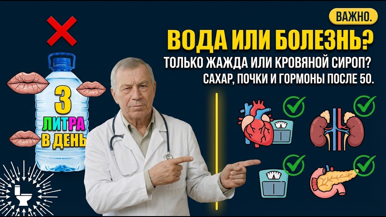 Постоянно хотите пить после 50? 3 болезни о себе кричат
