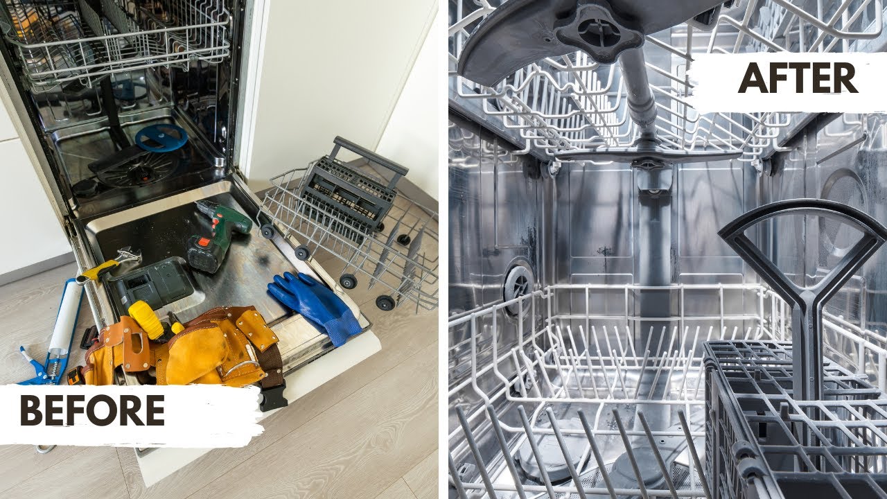 How to DEEP CLEAN Your Dishwasher (Step-by-Step Guide) | DIY Plumbing ...