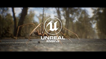 "Why did the Spider cross the road?" - scene in Unreal Engine 4.26 (with Megascans Trees)