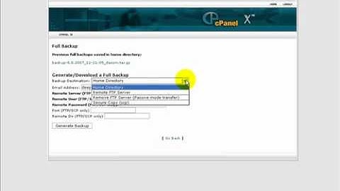 3) How to create a full backup in cPanel ?
