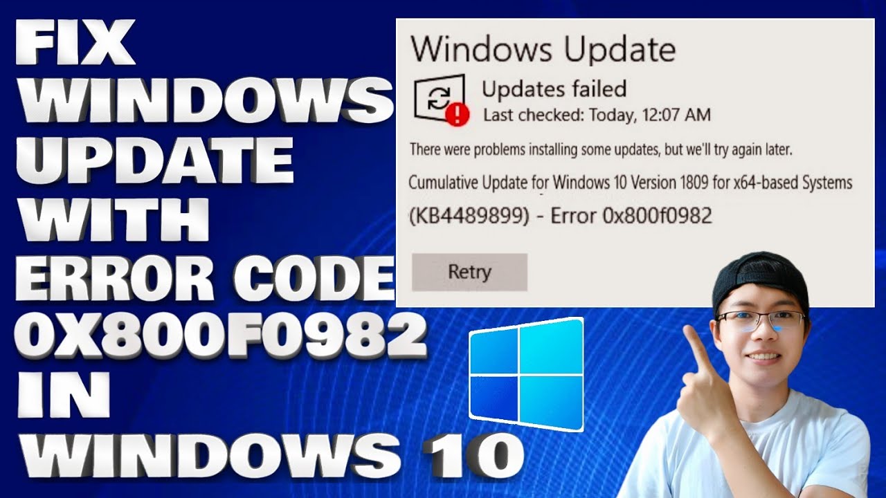 How To Fix 0x800f0982 Windows 10 Update Failure - YouTube