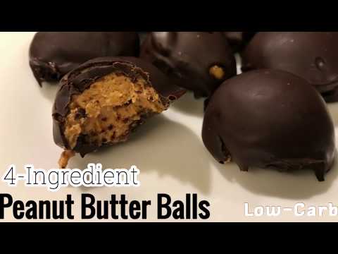 4-Ingredient Peanut Butter Balls (low-carb)