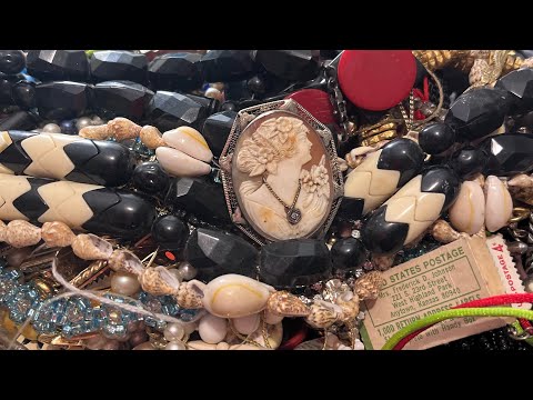 Vintage Jewelry bag unbagging, sterling & 14k ! PART 2 