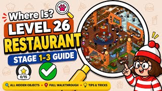 Famous Where Is? Find Hidden Objects Level 26 Restaurant Complete Walkthrough (Final Level) Wealth