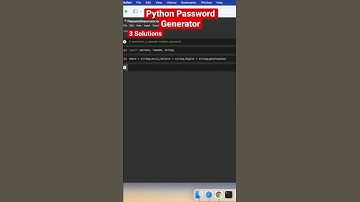 Python Password Generator | 3 Solutions | Python For Beginners #programming #coding