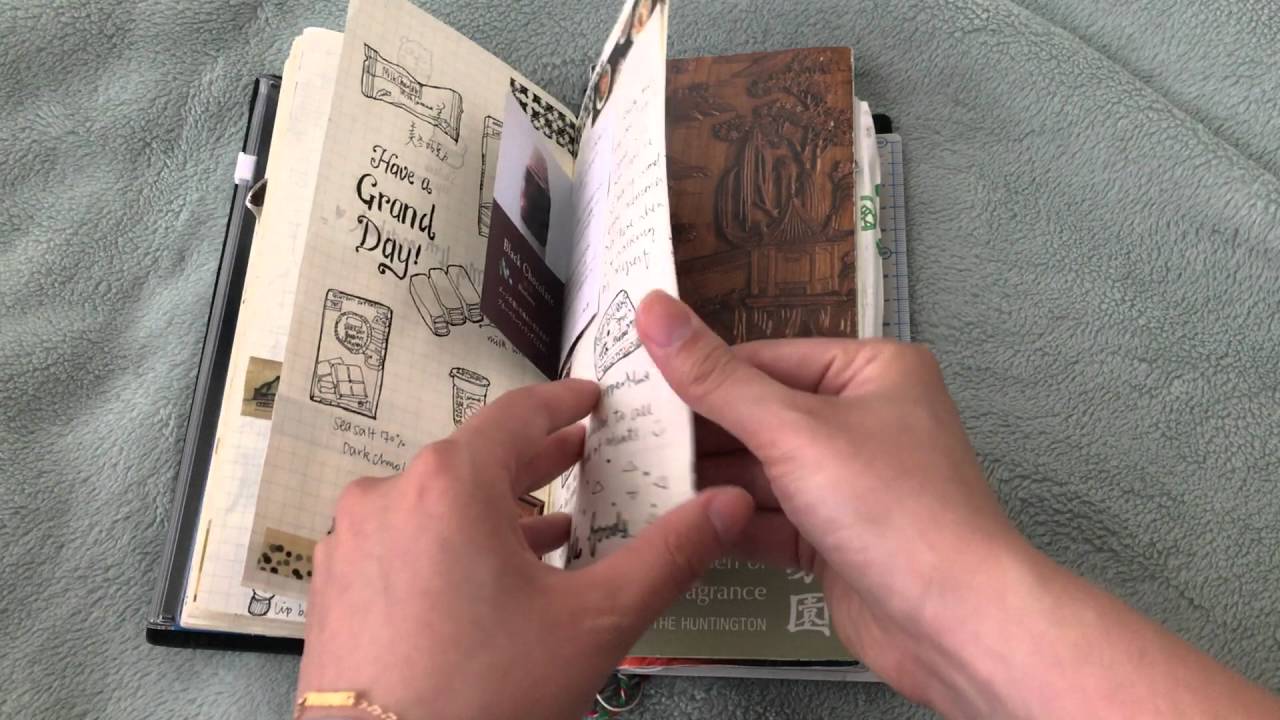 Flip through Midori Traveler's Notebook Art Journal