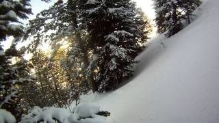 Uncut Powder Run at Jackson Hole with Boulder Freeride