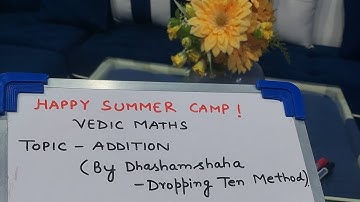 Vedic Maths || Addition || Dhasahamshaha method || Dropping ten method #viralvideo