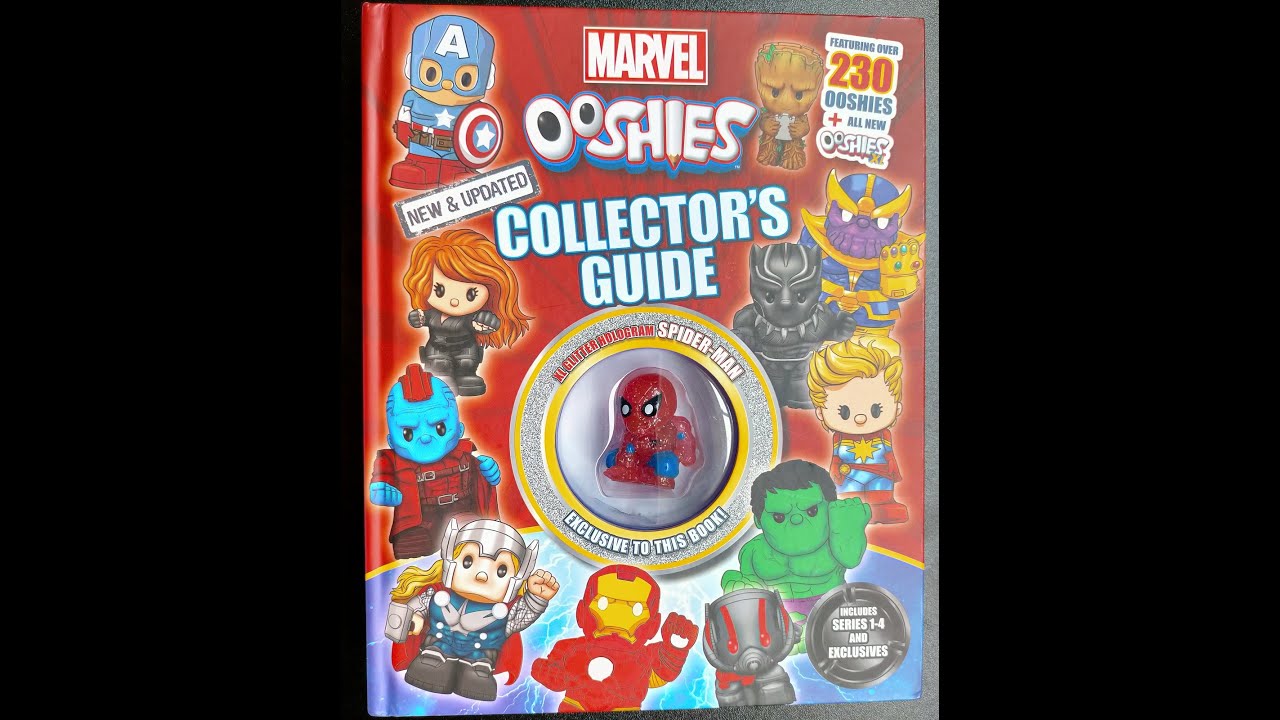 Flip Through Marvel Ooshies New Updated Collector's Guide Book 2020 - Free Spiderman XL Glitter