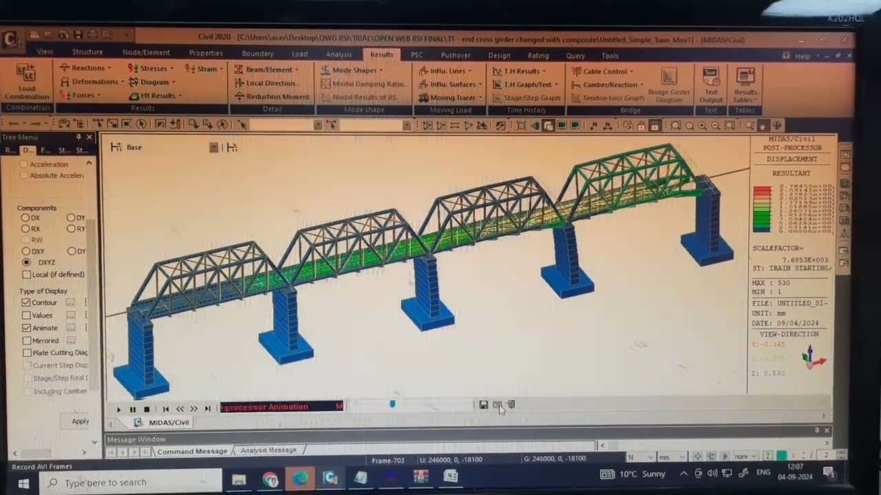 OPEN WEB GIRDER RSI RAIL STRUCTURE INTERACTION ANALYSIS FOR INDIAN RAILAWAY BRIDGE. SOFTWARE MIDAS
