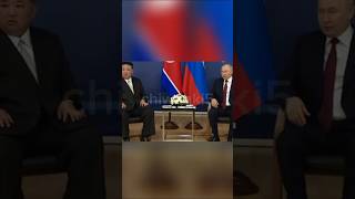 Putin meets with Kim at the Vostochny Cosmodrome. #putin #russia #warinukraine #shots