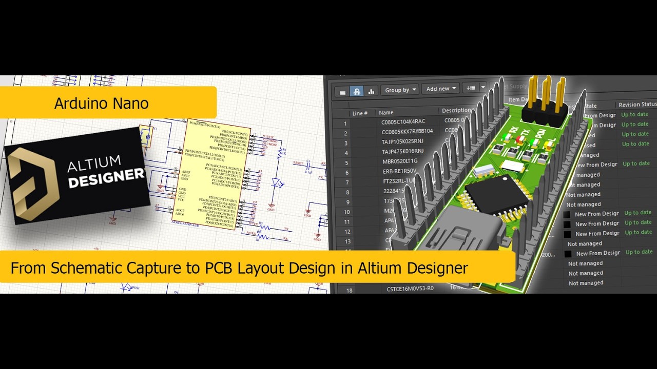 Arduino Nano, Schematic Capture and PCB Layout using Altium Designer ...