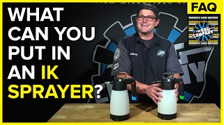 What Can You Use In An IK Sprayer & Foamer? | The Rag Company FAQ