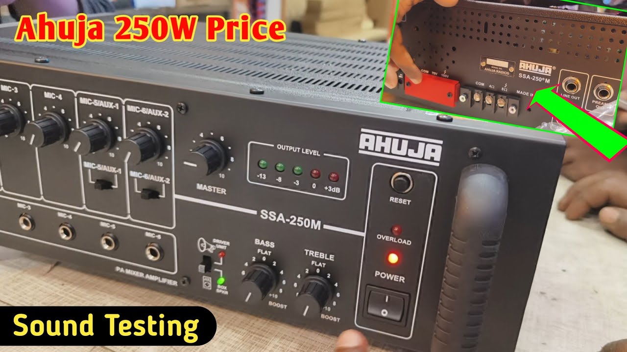 Ahuja SSA-250M Unboxing And Price ! Ahuja 250W Amplifier Price with Live Sound Testing