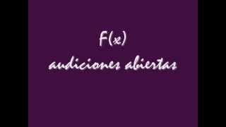 F(x) open audition audiciones abiertas