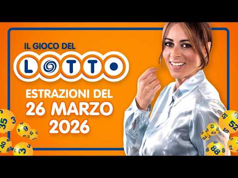 Video Estrazione in diretta del Gioco del Lotto e del Simbolotto di Giovedì 26 Marzo 2026