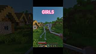 Boys Vs Girls When They Saw The Shy Man In Minecraft
