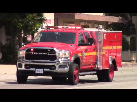 LACoFD NEW Squad 90 and Engine 90 Responding