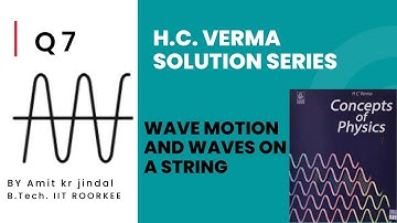 H C VERMA SOLUTIONS|| WAVE MOTION ||Q 7||WAVE EQUATION||INTERFERENCE||STANDING WAVE||STRING||HCV