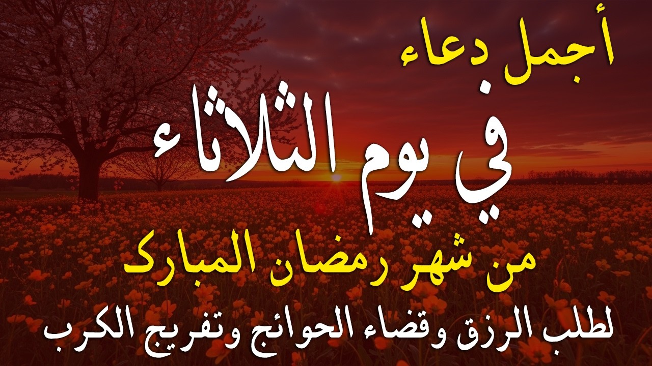 دعاء فى يوم الثلاثاء دعاء فى يوم 14من شهر رمضان المبارك للرزق والشفاء العاجل وق`ضاء الحوائج 🤲4k