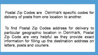 All About Denmark Postal Codes