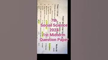 7th Social Science 2024 1st Midterm Question Paper | Dist. Kanchipuram, Thiruvallur #questionpaper