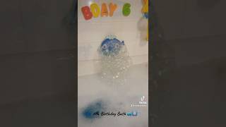 Birthday Bubble Bath! #asmr #sensory #play #bathtime #birthday #viral #short #shorts #momlife