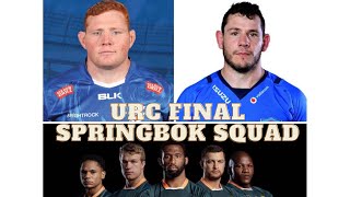 United Rugby Championship Final and Springbok squad
