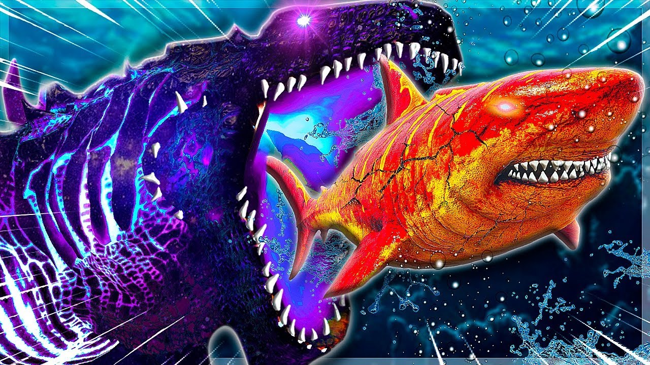 FIQUEI GIGANTE E ME VINGUEI DO VULCÂNICO MEGALODON! GALAXY GODZILLA! ARK