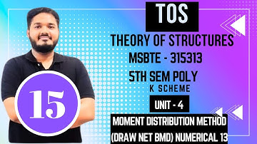 Ch- 4 M.D.M. | DRAW BMD NUMERICAL 13 |MSBTE| Theory of structure | SEM5| TOS |K SCHEME|315313|