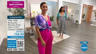 Retreat by Rhonda Shear OpenFront Cocoon Cardigan