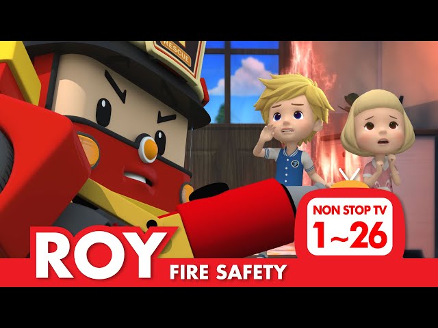 [🚒Fire Safety with ROY] Full Episodes│1~26 Episodes│2 Hour│Robocar POLI TV class=