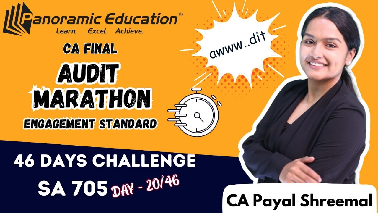 CA Final | Audit Marathon | Standards | SA 705 | CA Payal Shreemal