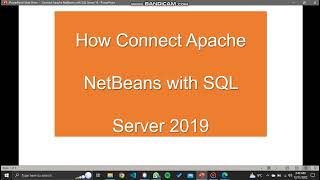 How To Connect Apache NetBeans  With SQL Server 2019