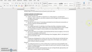 Student Learning Outcomes / SLOs