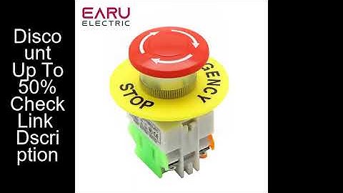 Red Mushroom Cap 1NO 1NC DPST Emergency Stop Push Button Switch AC 660V 10A Switch Equipment Lift El