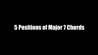 Beginner Guitar Tutorial Major 7 Chords