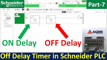 Off Delay Timer | Schneider TM200 PLC - Ladder Logic Language Basics for Beginners