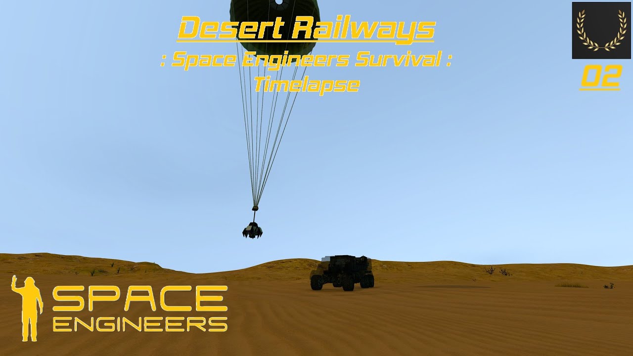 Space Engineers : Travelling the Dunes : Desert Rail Survival 02 ...