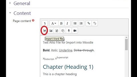 How to Import a Word file into the Atto Editor in Moodle