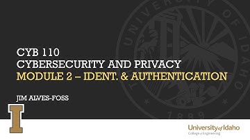 CYB 110 Fall 2021: Module 02: Identification and Authentication