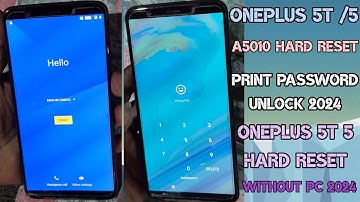 OnePlus 5T A5010 Hard Reset / Pattern Unlock How to OnePlus 5T Hard Reset print password remove 2024