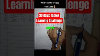 19 / 30 Days 2 to 30 Tables ✍🏻 Learning Challenge #learning #education #writing #motivation #shorts