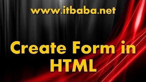 How To Create Form In HTML in urdu and hindi | Technical College