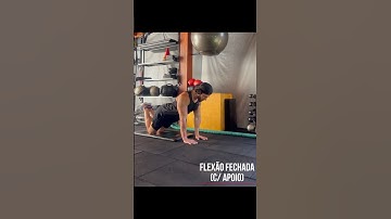 Flexão fechada com apoio dos joelhos - @rosaavict