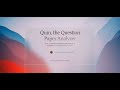 Quin, the Question Paper Analyzer