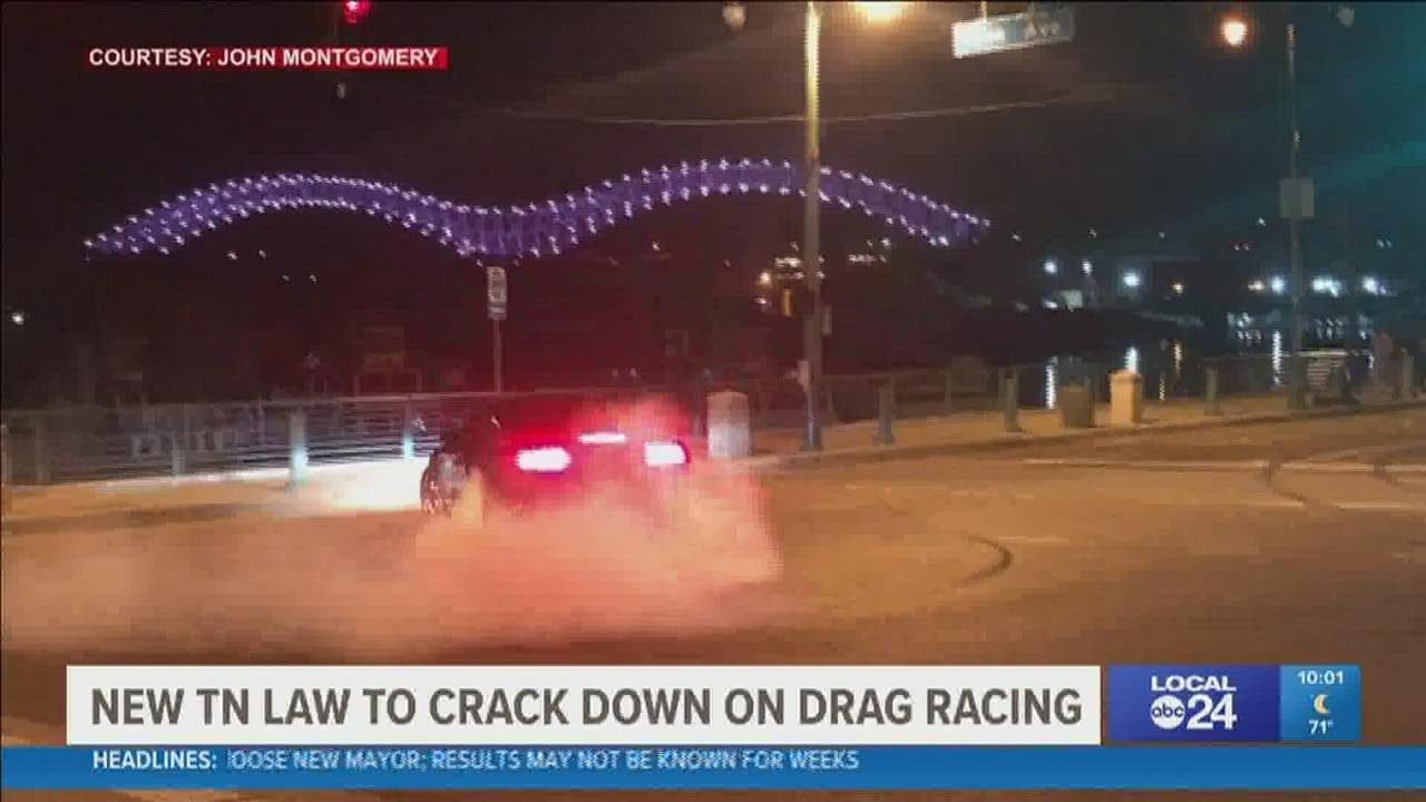 New Tennessee law aims to put the brake on illegal drag racing - YouTube