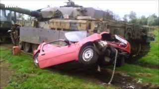 Nissan Sunny Fucks A Tank Up