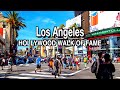 Hollywood Walk Of Fame, Los Angeles Walk  |5k 60fps | Natural City Sounds